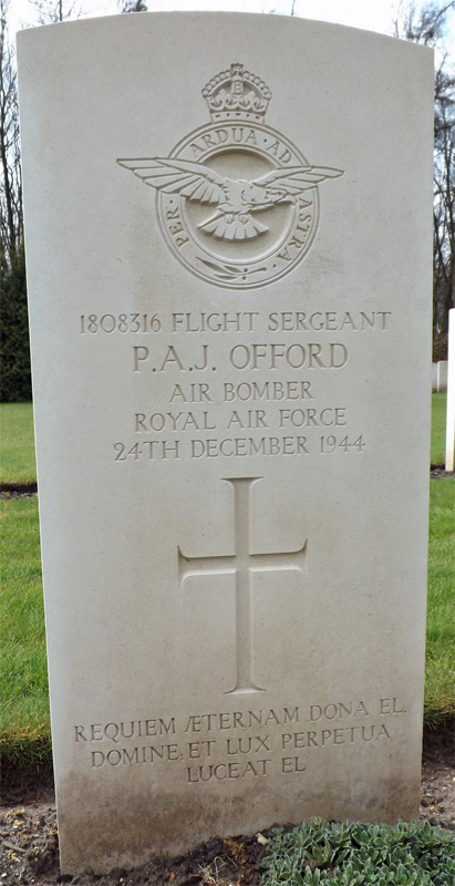 F/Sgt Peter Anthony Joseph Offord<br/><br /><br />died December 24th, 1944